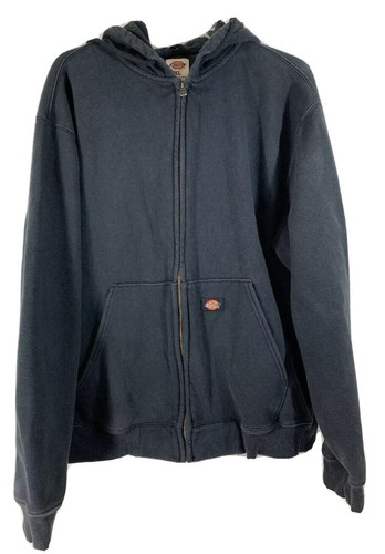 Auténtica chaqueta con capucha DICKIES pesada cremallera completa negra (XL) - Imagen 2 de 3