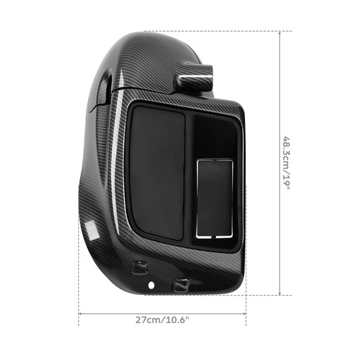 Carbon Fiber Lower Vented Fairing Glove Box For Harley Touring Road King 2014-Up - Picture 3 of 11