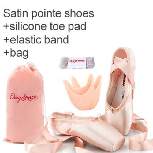 Satin Ballet Pointe Shoes Professional Ladies Ballerina Dance Shoes With Ribbons - Picture 18 of 40