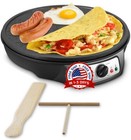 Máquina De Crepe Eléctrica Plancha Para Crepas, Ajustable Temperatura, Blintzes