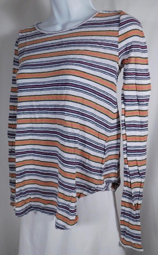 CALYPSO ST BARTH Womens Multi Striped Linen Knit Scoop Neck Tunic Sweater Sz XS - Picture 1 of 5