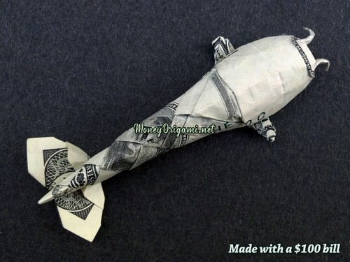 Dollar Origami KOI FISCH aus ECHTGELD Handarbeit Tiergeld Geschenk - Bild 8 von 10