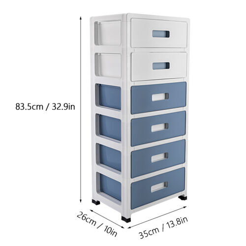 Wei? Schubladenschrank Kunststoff mit Rollen Rollcontainer mit Schubladen Wagen - Picture 3 of 14