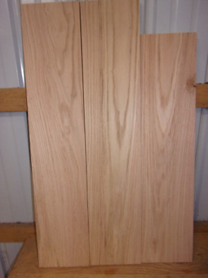 3 PC RED OAK WOOD BOARDS KILN DRIED LOT 451V 1'' THICK END MATCHED