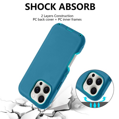 For iPhone 16 / Plus / Pro / Pro Max Defender Case Heavy Duty Dual Layer Defense - Picture 93 of 220