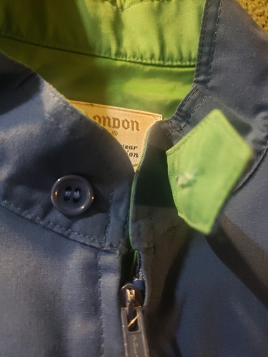 Vintage London Nebeljacke Herren 46 Regular Blau Full Zip Leichter Bomber USA - Bild 5 von 13