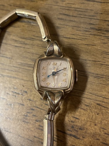 Vintage Helbros Watch Women 10K Rolled Gold Plated Round Manual Wind - Picture 2 of 5