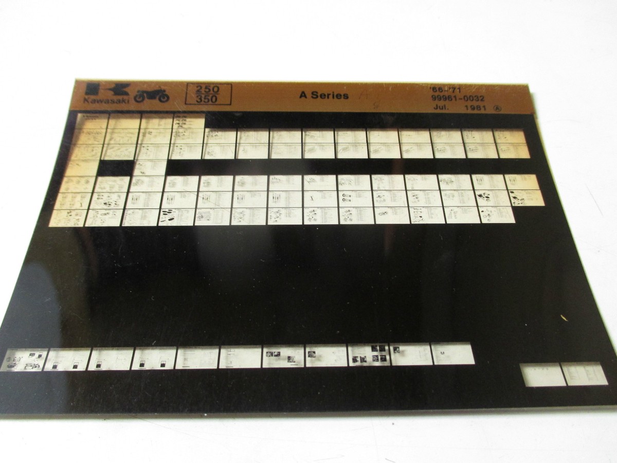 1966-71 Kawasaki 250 350 A Series Parts List Microfiche