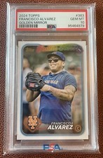 2024 Topps Series 2-FRANCISCO ALVAREZ Golden Mirror Variation POP 1 PSA 10🔥