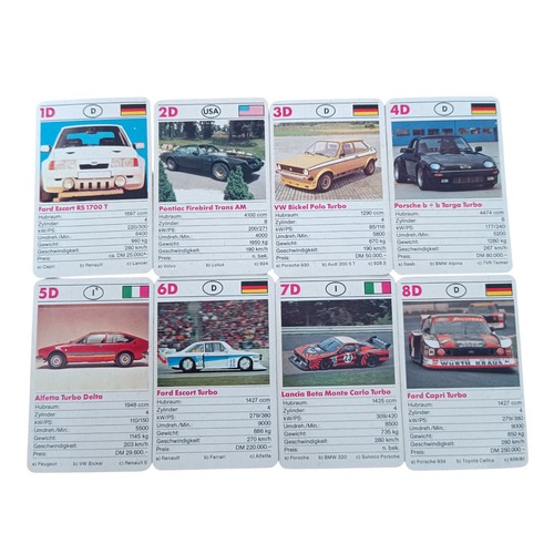 Auto Quartett Kartenspiel Sportwagen Audi Porsche Ford - Bild 5 von 5