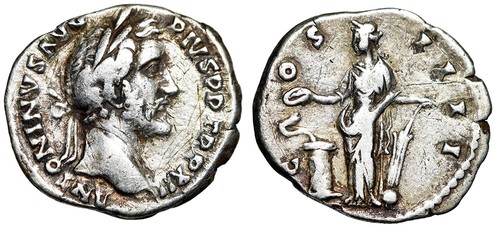 CERTIFIED AUTHENTIC Roman Silver Denarius Coin w COA Daily Wage ROME MINT Pius - Picture 3 of 5