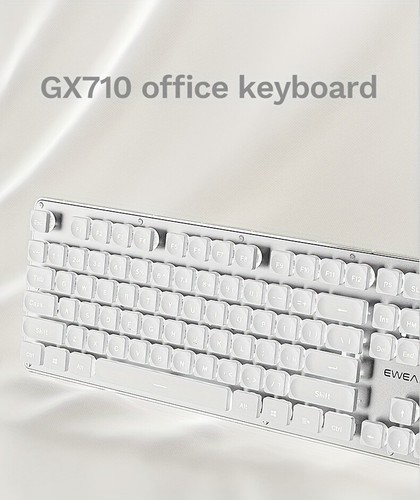 Backlit Gaming Keyboard Full Size 104Keys Silent Membrane USB Wired For PC White - Picture 18 of 26