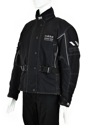 RUKKA Women's Motorcycle Jacket Guard Gore-Tex Cordura Black Size 42 / ~L