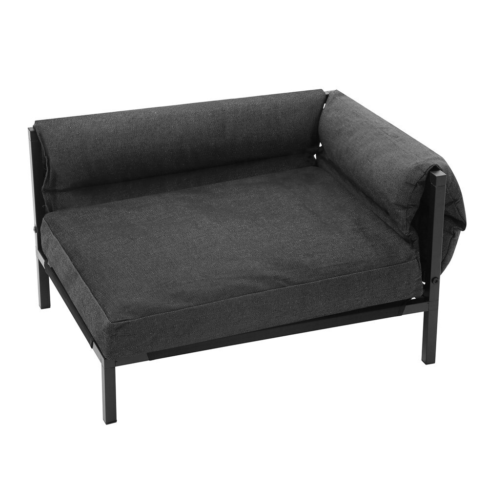 Paws & Claws Elevated Sofa Pet/Dog Sleeping Bed Medium 64.5x49cm Grey Denim - Picture 3 of 7
