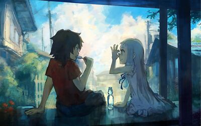 Anime girls anime ano hi mita hana no namae wo bokutachi playmat gaming mat