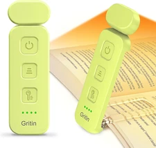 Reading Light, Rechargeable Book Light for Reading in Bed - Eye Caring 3 Color T