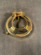 Vtg Polish Brass plated 2&1/4" fitter Clamp on Electric Lamp Socket shade holder