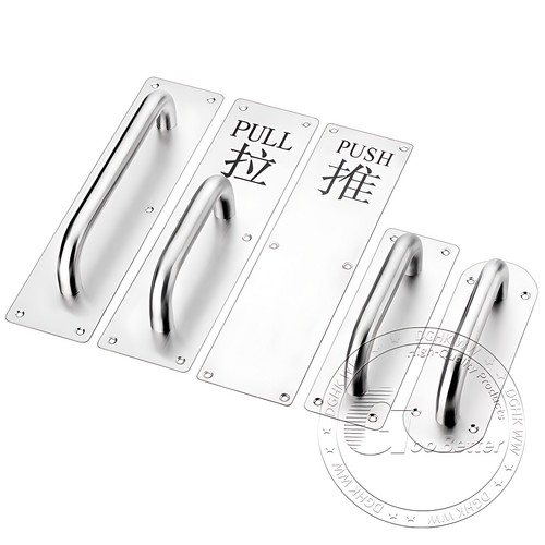 Manija de puerta de acero inoxidable con pomo de puerta D manijas de hardware correderas contra incendios - Imagen 2 de 10