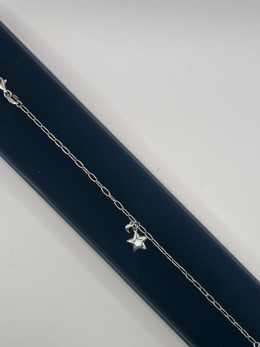 bracciale argento anallergico 925 catena stella luna zircone regalo donna - Foto 2 di 5