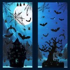 6 Sheets 100Pcs, Double-Side Spooky Removable Window Sticker for Halloween Party