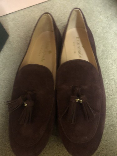 shoes women kate spade size 6B suede cherry wood color - Imagen 3 de 5