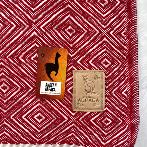 HANDMADE ANDEAN ALPACA BLANKET 55x66 - Picture 28 of 39