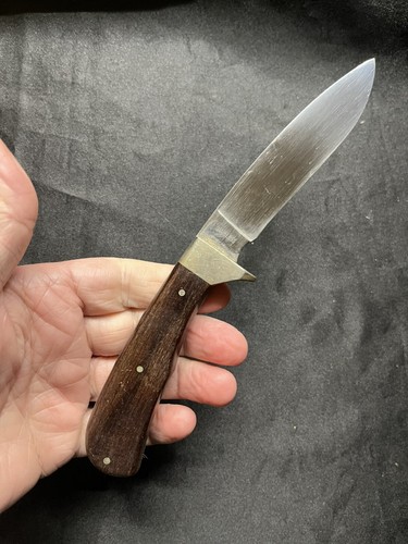 KABAR USA 1240 WOOD HANDLED HUNTING KNIFE 4” - Picture 2 of 4