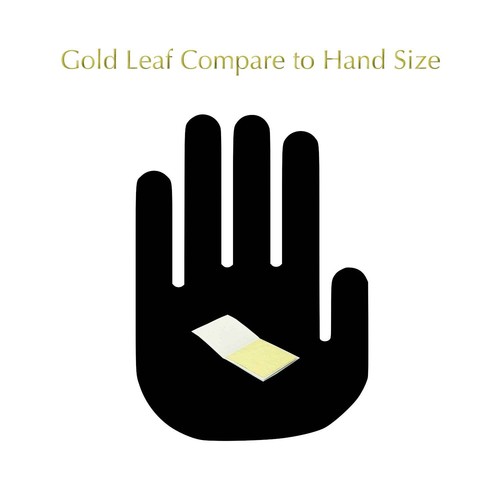 Foglio foglia oro commestibile commestibile taglia molto piccola 24K 1,5 cm (0,6") arte torta nuziale cucina - Foto 6 di 6