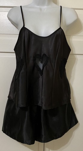 Vintage NIGHT MAGIC CINEMA ETOILE Lingerie Set Camisole & Shorts Liquid Satin M