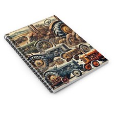 Rustic Tractor Spiral Notebook, Farmhouse Decor, Journal for Farm Lovers, Gift