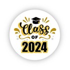 Pack of 24 paper labels, Graduation stickers,Congratulations Class of 2024