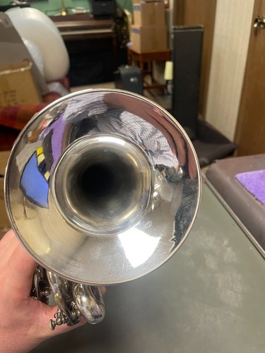 York High Pitch Silver Plate Cornet made between 1897 and 1902 - Picture 8 of 13