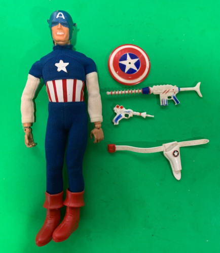 1966 Ideal Captain Action 12" CAPTAIN AMERICA Figure & COMPLETE Accessories - Picture 1 of 10