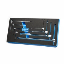 Capri Tools Sliding T-Handle Hex Wrench Set with Mechanic's Tray, 8-Piece