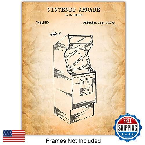 Video Arcade Games Patent Art Prints Wall Decor Set - Retro Vintage Home Deco - Picture 3 of 5