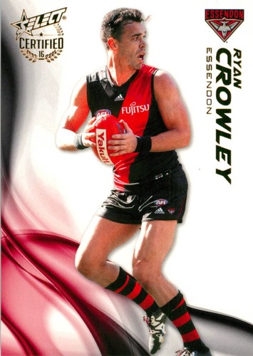 2016 ESSENDON BOMBERS AFL Card RYAN CROWLEY - Picture 1 of 3