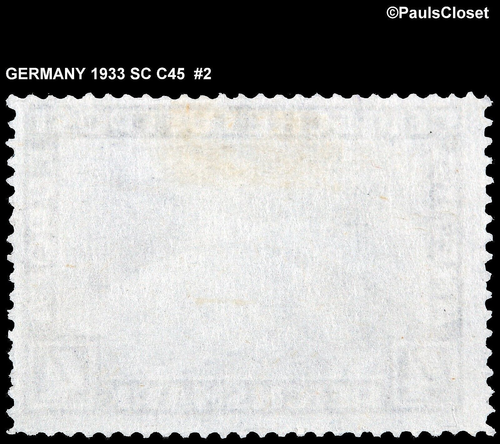 GERMANY 1933 SC C45 4M BLK BRN GRAF ZEPPELIN OP CHICAGO COP USED f/vf #2 - Picture 2 of 2