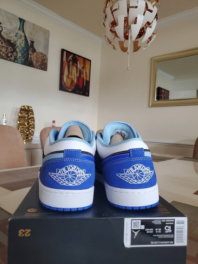 Nike Air Jordan One 1 AJ1 Low SE Racer Blue White UNC High Nike Air Jordan One 1 AJ1 Low SE Racer Blue White UNC High