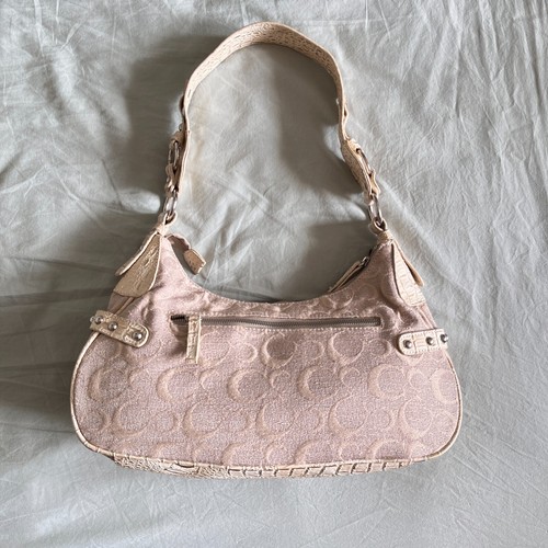 Vintage Guess Beige Faux Python Leather Y2K Baguette Bag - Picture 14 of 20