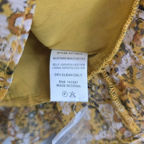 ASTR The Label Concord Crop Top XS Mustard Multi Ditsy Floral Boho ASO Devi New - Picture 9 of 16
