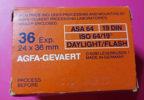 Agfa Agfachrome 64 Color Slide Film 35mm Roll 36 Exposures Vintage 1985 -Expired - Picture 3 of 4