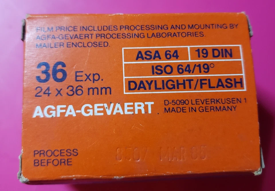 Agfa Agfachrome 64 Color Slide Film 35mm Roll 36 Exposures Vintage 1985 -Expired - Image 3 of 4