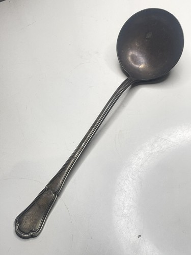 Ancienne Louche en Métal Argenté Avec Poinçons