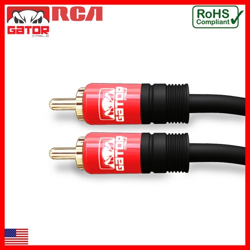 1 RCA To 1 RCA Subwoofer Audio Cable Coaxial Dual Layer Gold Plated Plug Cord - Picture 10 of 51