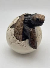 VTG Windstone Editions Hatching Baby Turtle From Egg Vintage 1987 Pena Tortoise