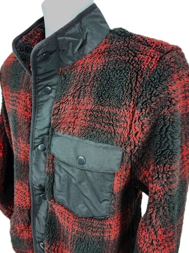 Goodfellow & Co Men's Lightweight Faux Fur Plaid High Pile Sherpa Fleece Jacket - 第 42/60 張圖片
