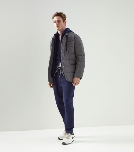 Brunello Cucinelli Nylon Wool Cashmere Down Jacket w/ Hood - 2XL - $5995 Retail - Picture 17 of 19