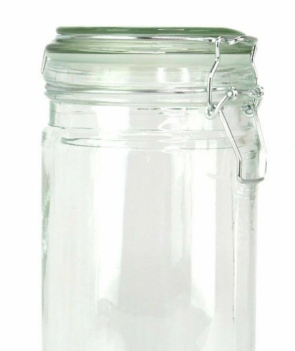Lot of 16 Glass Storage Jars - Glass with Silicone Sealing Hinged Lids 4 Sizes - Picture 8 of 8