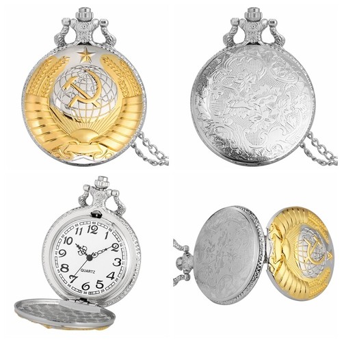 Steampunk Quartz Analog Pocket Watch with Necklace Pendant Chain Unisex Gifts - Picture 39 of 82