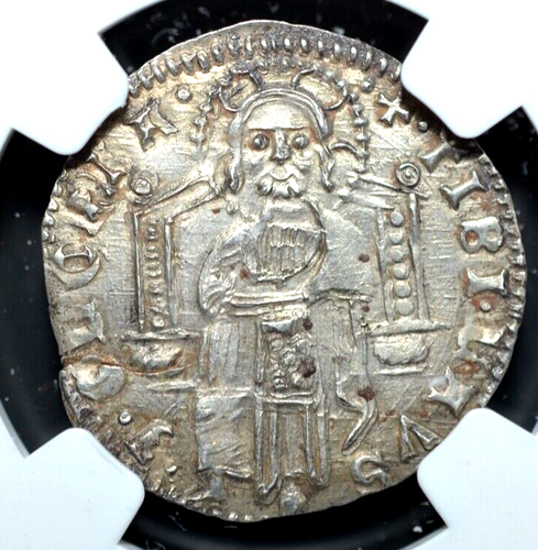 ITALY GROSSO-ANTONIO VENIER, AD 1382-1400, VENICE, NGC CERTIFIED,(246) - Picture 2 of 5